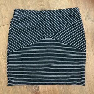 J. Jill Striped Black and White Women's Skirt